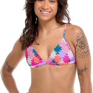 image:imageBody Glove Womens Evelyn Fixed Triangle Halter Bikini Top Swimsuit with 2Way BackBikini TopEthos