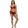 image:imageBody Glove Smoothies Baby Love Solid Molded Cup Triangle Push Up Bikini Top SwimsuitCranberry