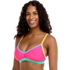 image:imageBody Glove Womens Drew Bikini Top Swimsuit with Adjustable 2Way Back DetailBubble Gum Colorblock
