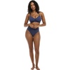image:imageBody Glove Womens Drew Bikini Top Swimsuit with Adjustable 2Way Back DetailDusk Ibiza Rib