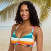 image:imageBody Glove Womens Drew Bikini Top Swimsuit with Adjustable 2Way Back DetailFree Flow Stripe