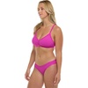 image:imageBody Glove Womens Drew Bikini Top Swimsuit with Adjustable 2Way Back DetailFucshia Ibiza Rib