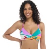 image:imageBody Glove Womens Drew Bikini Top Swimsuit with Adjustable 2Way Back DetailHype Abstract Print