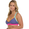 image:imageBody Glove Womens Drew Bikini Top Swimsuit with Adjustable 2Way Back DetailIris Blue Colorblock