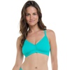 image:imageBody Glove Womens Drew Bikini Top Swimsuit with Adjustable 2Way Back DetailTurquiose Ibiza Rib