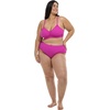 image:imageBody Glove Womens Drew Plus Bikini Top Swimsuit with Adjustable Tie Back Detail Available in Sizes 1x2X3XFuchsia Ibiza Rib