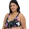 image:imageBody Glove Womens Kate Plus Size Crop Bikini Top Swimsuit with Front Tie Available in Sizes 1x2X3XDreamy Floral