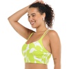 image:imageBody Glove Womens Mel Crop Bikini Top SwimsuitShade Leaf Print