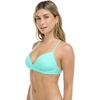 image:imageBody Glove Womens Smoothies Kerry Solid Twist Front Bikini Top Swimsuit with Adjustable 2Way Back DetailSea Mist