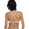 image:imageBody Glove Womens Smoothies Kerry Solid Twist Front Bikini Top Swimsuit with Adjustable 2Way Back DetailWhite Snow