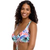 image:imageBody Glove Womens Teagan Underwire Bikini Top Swimsuit with Adjustable 2Way Back DetailMiami Palm Tree Print