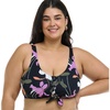 image:imageBody Glove Womens Kate Plus Size Crop Bikini Top Swimsuit with Front Tie Available in Sizes 1x2X3XDreamy Floral