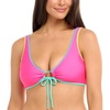 image:imageBody Glove Womens Lolah Bikini Top Swimsuit with Tie Front DetailBubble Gum Colorblock