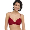 image:imageBody Glove Womens Smoothies Kerry Solid Twist Front Bikini Top Swimsuit with Adjustable 2Way Back DetailCranberry