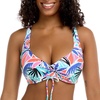 image:imageBody Glove Womens Teagan Underwire Bikini Top Swimsuit with Adjustable 2Way Back DetailMiami Palm Tree Print