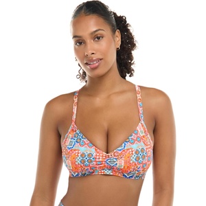 image:imageBody Glove Womens Drew Bikini Top Swimsuit with Adjustable 2Way Back DetailFestive Geo Print