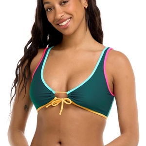 image:imageBody Glove Womens Lolah Bikini Top Swimsuit with Tie Front DetailKingfisher Colorblock