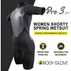 image:imageBody Glove PRO 3  Womens Back Zip SS Springsuit 21MM910Black