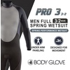 image:imageBody Glove Pro3 Men Full Spring Wetsuit 32mm  Back Zip  Quadra Flex 4 Way Stretch  Thermal Lightweight Performance for Surfing Bodyboarding Swimming Snorkeling and Scuba DivingBLACK