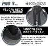 image:imageBody Glove Pro3 Men Full Spring Wetsuit 32mm  Back Zip  Quadra Flex 4 Way Stretch  Thermal Lightweight Performance for Surfing Bodyboarding Swimming Snorkeling and Scuba DivingBLACK