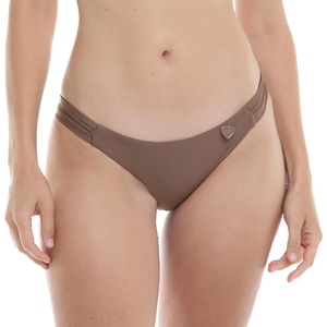 image:imageSmoothies Surf Rider Solid Fuller Coverage Bikini Bottom Swimsuit with Clean Finish FrontLatte