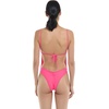 image:imageBody Glove Womens Claire Onepiece Swimsuit  VNeck Ruched Back Adjustable Tie Cheeky CoverageBubble Gum