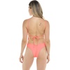 image:imageBody Glove Womens Claire Onepiece Swimsuit  VNeck Ruched Back Adjustable Tie Cheeky CoverageCoral