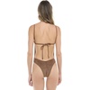 image:imageBody Glove Womens Claire Onepiece Swimsuit  VNeck Ruched Back Adjustable Tie Cheeky CoverageDaisy Mae Suede