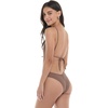 image:imageBody Glove Womens Claire Onepiece Swimsuit  VNeck Ruched Back Adjustable Tie Cheeky CoverageLatte