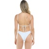 image:imageBody Glove Womens Claire Onepiece Swimsuit  VNeck Ruched Back Adjustable Tie Cheeky CoverageSnow White