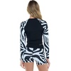 image:imageBody Glove Womens Let It Be Long Sleeve Crop Top Rashguard with UPF 50Glow Zebra Print