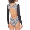 image:imageBody Glove Womens Long Sleeve Paddle One Piece Swimsuit with UPF 50Amy Floral