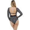 image:imageBody Glove Womens Long Sleeve Paddle One Piece Swimsuit with UPF 50Black Abloom Floral