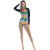 image:imageBody Glove Womens Long Sleeve Paddle One Piece Swimsuit with UPF 50Curacao Tropical