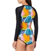 image:imageBody Glove Womens Long Sleeve Paddle One Piece Swimsuit with UPF 50Curacao Tropical