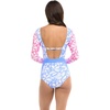 image:imageBody Glove Womens Long Sleeve Paddle One Piece Swimsuit with UPF 50Petal Print