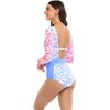 image:imageBody Glove Womens Long Sleeve Paddle One Piece Swimsuit with UPF 50Petal Print