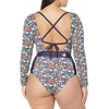 image:imageBody Glove Womens Long Sleeve Paddle One Piece Swimsuit with UPF 50Vivid Fields Floral Print