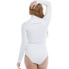 image:imageBody Glove Womens Long Sleeve Paddle One Piece Swimsuit with UPF 50White Laser Cut