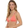 image:imageBody Glove Womens Ashlyn Triangle Slider Bikini Top  Clean Finish Beaded Loop Detail 2Way Tie BackSunkissed Ibiza Rib