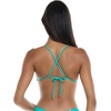 image:imageBody Glove Womens Ashlyn Triangle Slider Bikini Top  Clean Finish Beaded Loop Detail 2Way Tie BackTurquiose Ibiza Rib
