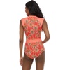 image:imageBody Glove Womens Stand Up Zip Front Paddle One Piece Swimsuit with UPF 50Balata Garden Coral