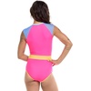 image:imageBody Glove Womens Stand Up Zip Front Paddle One Piece Swimsuit with UPF 50Bubble Gum Colorblock