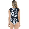 image:imageBody Glove Womens Stand Up Zip Front Paddle One Piece Swimsuit with UPF 50Glow Zebra Print