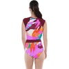 image:imageBody Glove Womens Stand Up Zip Front Paddle One Piece Swimsuit with UPF 50Hype Abstract Print