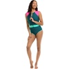 image:imageBody Glove Womens Stand Up Zip Front Paddle One Piece Swimsuit with UPF 50Kingfisher Colorblock