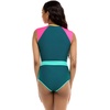image:imageBody Glove Womens Stand Up Zip Front Paddle One Piece Swimsuit with UPF 50Kingfisher Colorblock