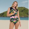 image:imageBody Glove Womens Stand Up Zip Front Paddle One Piece Swimsuit with UPF 50Tropical Island