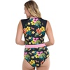 image:imageBody Glove Womens Stand Up Zip Front Paddle One Piece Swimsuit with UPF 50Tropical Island