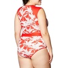image:imageBody Glove Womens Stand Up Zip Front Paddle One Piece Swimsuit with UPF 50Tropik Vibe Floral